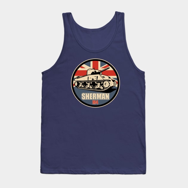 British M4 Sherman Tank Tank Top by TCP